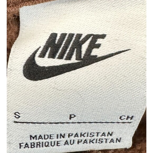 Nike Hoodie Men's Sz S Brown Sportswear Club Swoosh Logo Streetwear Sweatshirt - Picture 11 of 13